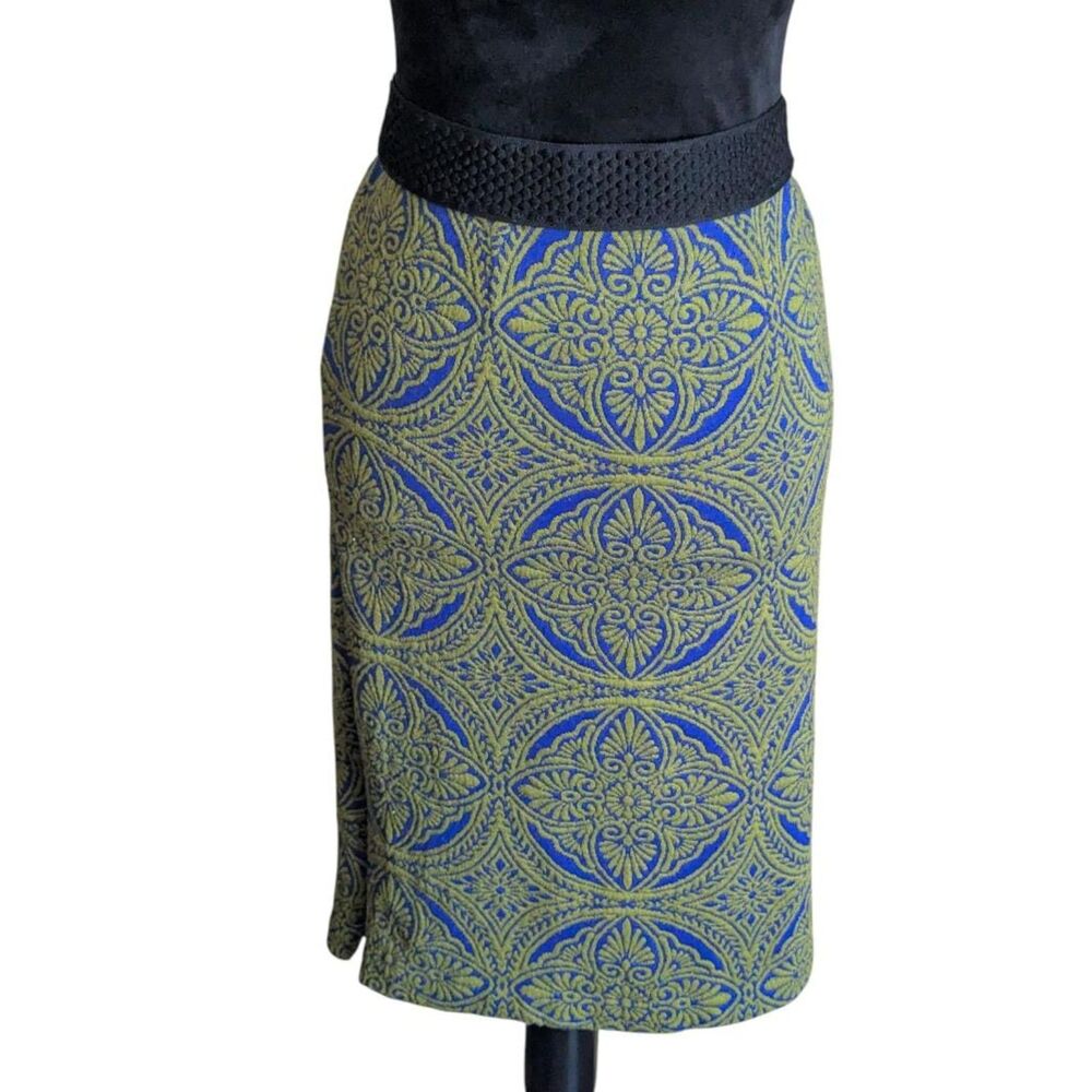 Statement Piece! Maeve Anthropologie Floral Jacquard Midi Skirt - XS